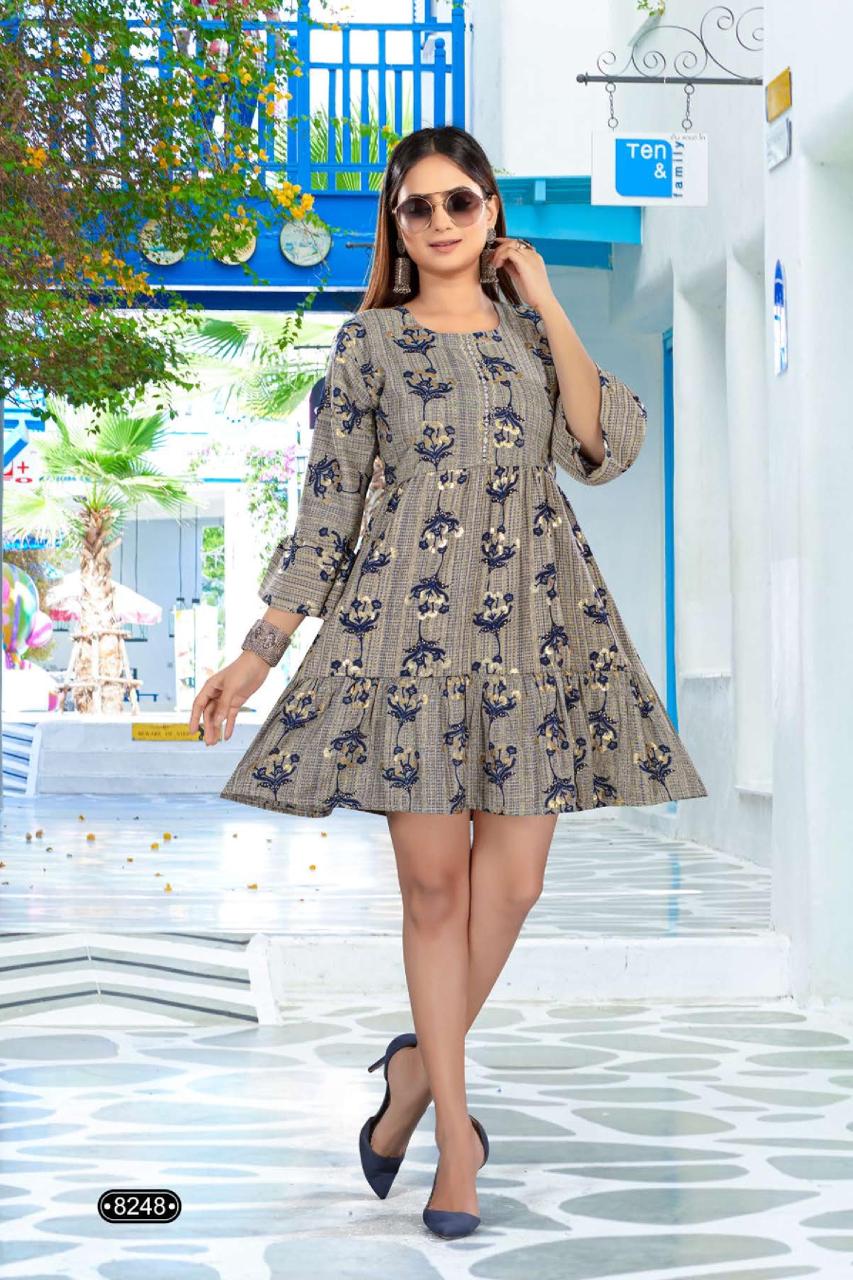 Golden Ginni Fancy Wear Wholesale Printed Kurtis Catalog
